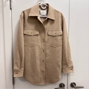 Aritzia the Ganna Beige shirt Jacket oversized